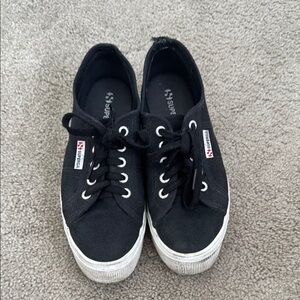 Superga Black Canvas Sneakers